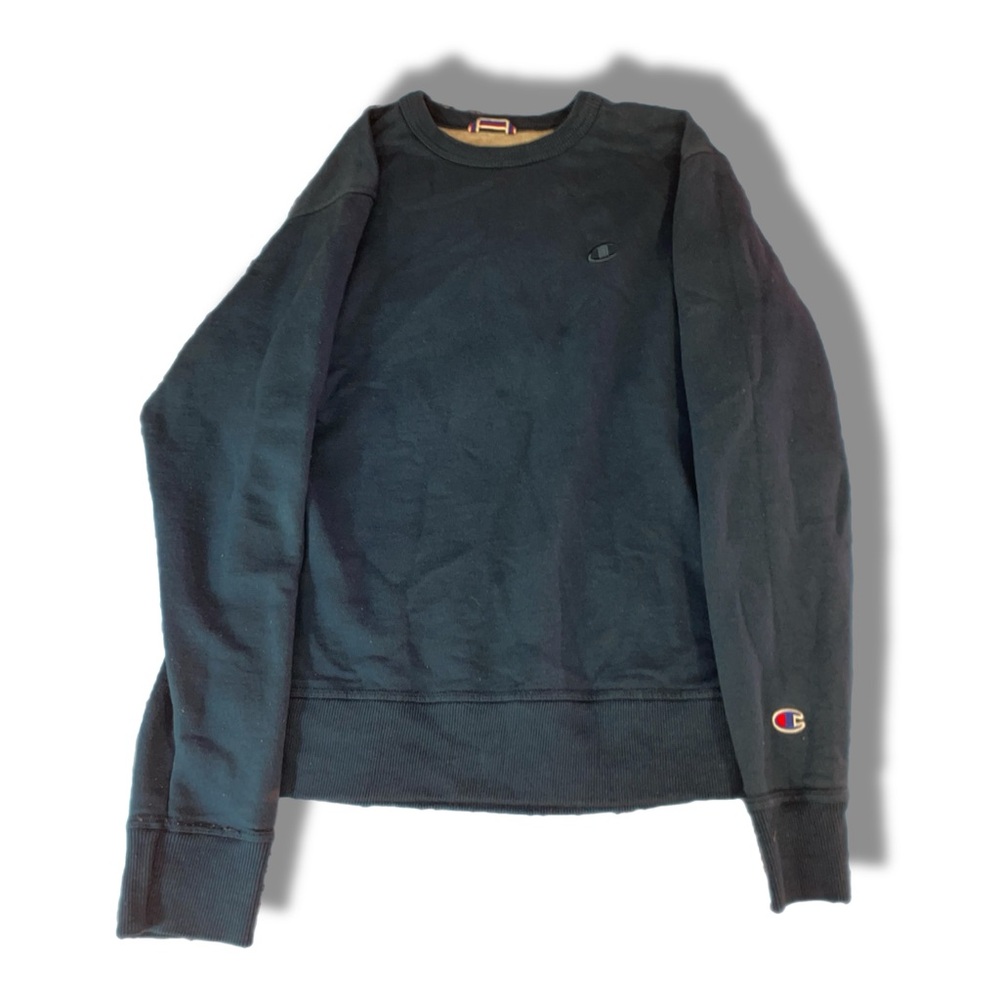 Champion Blue Crewneck Sweater Classic Athletic Style